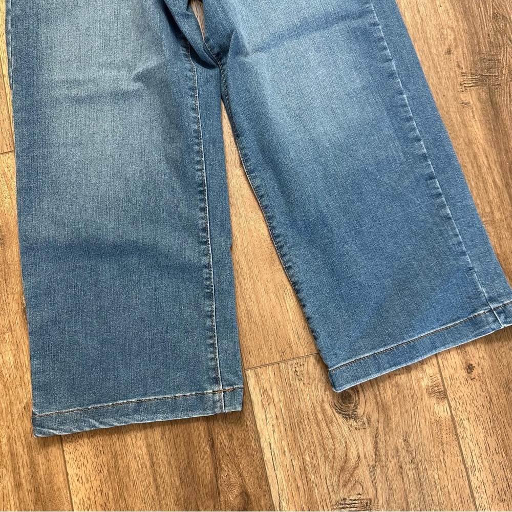NWT! Ella Moss Wide Leg Crop Pants, Denim, High-Rise, Medium Wash, Size 6 - Picture 2 of 12
